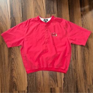 Vintage Antigua Mens Illinois State Redbirds Windbreaker Size L Pullover Faded